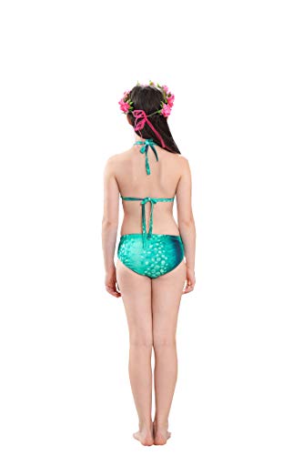 Fishtailfun Mermaid Tails for Swimming with Monofin for Girls, Princess Bikini Set, Mermaid Swimsuit Costume Cosplay - Thumbnail 3