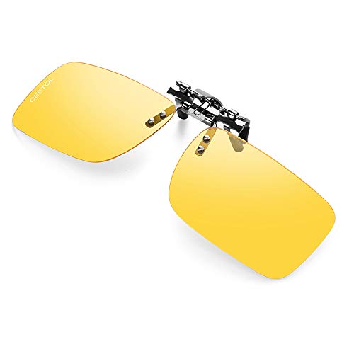 Polarized Clip-on Sunglasses For Men Women - Flip Up Over Prescription Glasses For Driving Fishing