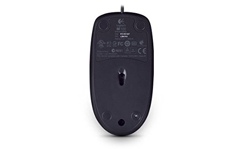 Logitech M100R Wired Usb Mouse Dark Black