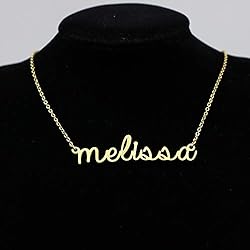 Awegift Personalized Name Necklace 18K Gold Plated