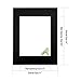 Golden State Art, Pack of 10, Acid-Free Black Pre-Cut 11x14 Picture Mat for 8x10 Photo with White Core Bevel Cut Frame Mattes