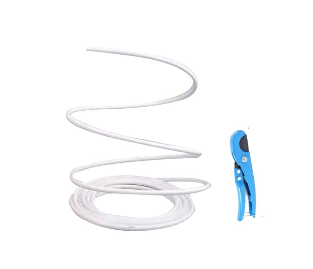 Photo 1 of 16ft Long 20mm Diameter Flexible Pipe PVC Tubing - Bendable Pipe Stem for Artificial Flowers Stem, Balloon Arches, Floral Wedding Decor, DIY Crafts, Cosplay Props (White (16ft+1PCS Tubing Scissor))