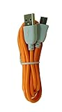 Orange OEM 6 Feet (2 Meter) Long Data and Charging Cord for NABi Jr and NABi XD Tablets (USB-NABI-ORX2)