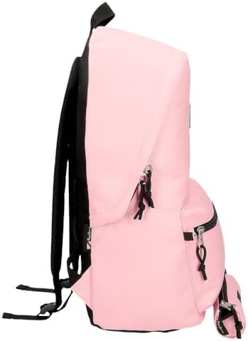 Aris Zaino per laptop doppio scomparto portatile 15,6 pollici 31 x 44 x 17,5 cm Zaino scuola poliestere by Joumma Bags, Rosa, Zaino + astuccio