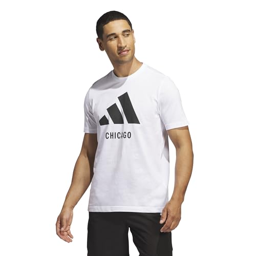 Adidas Men's LA T-Shirt, White/Black/Branded-Chi-Kc1, XX-Large/Tall