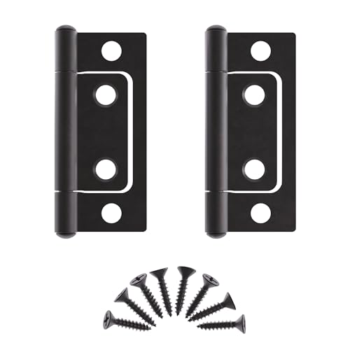 Flat Black Non-mortise Hinges