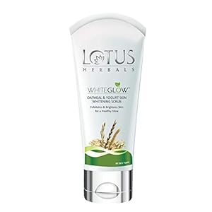 Lotus Herbals White Glow Oatmeal And Yogurt Skin Whitening Scrub, 100g