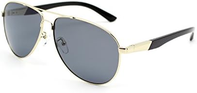Nesoi Flexable Memory Metal Eyewear - Aviator UV400 Polarized Sunglasses for Men