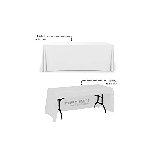 Banner Buzz Make It Visible Custom Premium White Tablecloth Cover