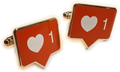 INSTALIKE Instagram Like Bubble Icon I Heart Suit Wedding Cufflinks Cuff Links Pair Set