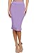 Simlu Lilac Pencil Skirts For Women Purple Skirt Plus Size and Regular Stretch Skirt, Medium