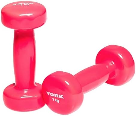 York Fitness Vinyl kg Dumbbells, Pieces Pink price in UAE