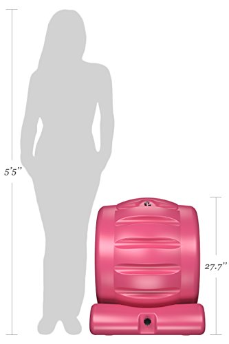 The Most Beautiful Composter in the World in Pink, Made in the USA, Food Safe, BPA and Rust Free, No Assembly Required, Envirocycle Composting Tumbler Bin and Compost Tea Maker - Thumbnail 5