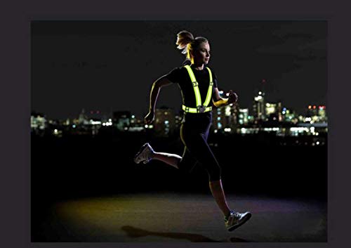 kolmon Adjustable Safety Vest Outdoor Sport Reflective Belt .and a Reflective Pocket. for Night Running. Motorcycles. Walking. Walking The Dog