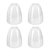 4 Pack Clear Glass Lamp Shade, 5.62in High, 5.11in