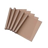 5Pack Teflon Fiber BBQ Grill & Baking Mats, Non-stick, Reusable, Heat Resistant,Easy To Clean