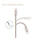 Anbso 3Pack 3FT 6FT 10FT Nylon Braided Charging Cable Data & Sync Charging Cord 8-Pin Lightning to USB Cable Charger for iPhone 7/ 7 Plus/6/6s/6 plus/6s plus, iPhone 5/5s/5c,iPad, iPod(gold)