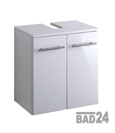 Waschbeckenunterschrank 50, Talsi, Hochglanz weiß/weiß