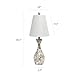 Elegant Designs LT1002-SHL Coastal Mother of Pearl Mosaic Capiz Table Lamp