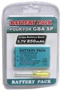 Hellfire Trading Nintendo Gameboy Advance SP Replacement Battery - Double Capacity 850mAh Includes Screwdriver For Nintendo GBA SP