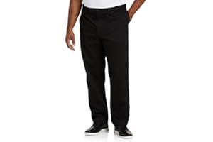 DXL Big + Tall Essentials Men's Big and Tall Flat-Front Twill Pants
