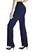 Yogipace, Belt Loops, Women’s Petite/Regular/Tall Dress Pant Bootcut Yoga Work Pants Slacks Trousers Back Pockets Office Commute Travel, 31″, Navy Blue, Size Lthumb 1