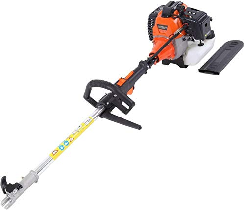 EASYG 5 in 1 52cc Multifunctional Lawn Mower Gasoline Fence Trim Electromechanical Saw Brush Cutter Rod Saw with Earmuffs and Safety Gloves - Thumbnail 2
