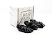 100% Premium Mulberry Silk Hair Luxe Scrunchies (Pack of 3 Black Hair Ties Per Box)