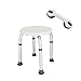 OMECAL 330LBS Shower Chair Bath Stool Transfer Bench Seat,Gift with Durable Sucker Armrest,A Passed SPA Medical Bathroom Bathtub Chair No-Slip Adjustable 7 Height Round