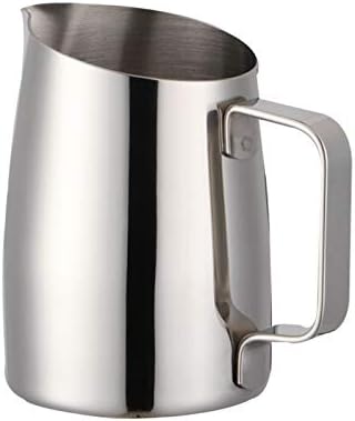 Milk Steaming Frothing Pitcher, Milk Cup Jug Pitcher for Barista Cappuccino Espresso Coffee Cafe Latte Art, 14 Oz