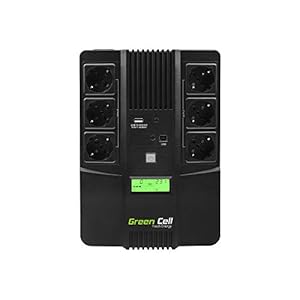 Green Cell® Ononderbroken Stroomvoorziening UPS AiO 800VA (480W) met overspanningsbeveiliging 230V Line-Interactive AVR…