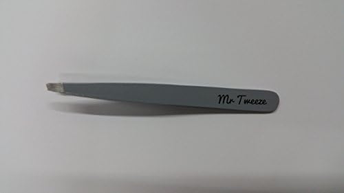 Mr Tweeze Professional Slant Tweezer, Cool Grey - High Quality Stainless Steel ! #1 Tweezer ! Better Than the Rest ! Take It on the Go ! Perfect for Vacation , Travel , Your Bag ! Superior Then Tweezerman ! Ends Meet Perfectly !