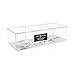 Isaac Jacobs Clear Acrylic 3 Section Organizer- Three Compartment Drawer Tray and Storage Solution for Office, Bathroom, Kitchen, Supplies, and More (Marble)