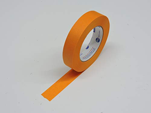 2pk of 1" in x 60yd Bright Orange Masking Tape Extra Sticky PRO Grade High Stick Special Project Painters Tape Painting Trim Arts Crafts School Home Office 21 Days 24MM x 55M .94 inch