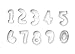 Fox Run 3640 Number Cookie Cutter Set, Stainless Steel, 10-Piece