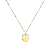 Valloey Rover Gold Initial Pendant Necklace, 14K