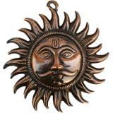 Rising Sun Showpiece Figurine Black Metal Decorative Wall Decor Indian Handcrafted Gift Items