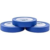 3 Pack 0.94’’ Blue Painters Tape, medium adhesive that sticks well but leaves no residue behind, 60 yards Length, 3 Rolls, 180 Total Yards