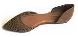 Breckelles Women's Faux Suede Pointed Toe D'orsay Flats