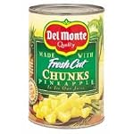 Del Monte pineapple chunks 106oz (024000001577)
