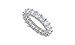 Womens 4mm Round Pave Cubic Zirconia Eternity Wedding Band Sizes 5-9