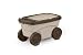 Suncast Outdoor Rolling Garden Scooter - Durable Plastic Portable Garden Seat Rolls in Grass and Dirt - Carries Garden Supplies primary