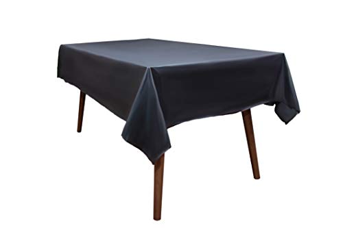 D&Z 12 Pack Black Plastic Tablecloth Rectangle 54" X 108" Heavy Duty Disposable Table Cover for Party Birthday Wedding Thanksgiving Christmas