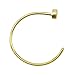 Gold Flat Disc Nose Hoop 316L Surgical Steel Ring (Gold | 22GA | 8mm) *Sold Individually*