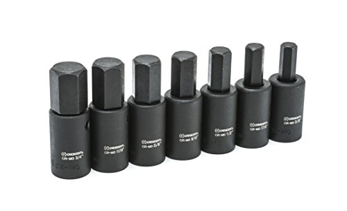 Crescent 7 Pc. 1/2" Drive Hex Bit Impact SAE Socket