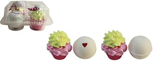 Cupcake Bath Bombs Four Piece Gift Set (Bahama Mama and Japanese Cherry Blosson)