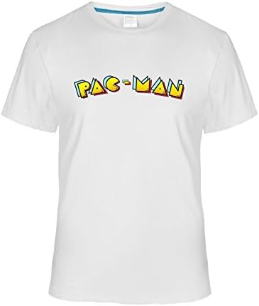 May26 Funny Pac-Man Nostalgic Tee Shirts For Mens XXXL white