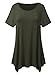 imimimomo Women's Short Sleeve Flare Tunic Tops Loose Fit Leggings Comfy Flattering T-Shirt