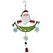 Gift Boutique Christmas Wind Chimes Set of 2 Metal Merry Santa and Snowman Winter Snowflakes with Bell Hanging Ornament Outdoor Decorations Great for Holiday Garden Outside & Indoor Door Decor