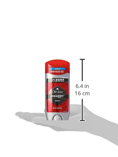 Old Spice Aluminum Free Deodorant for Men Red Zone Collection, Swagger Invisible Solid, Lime & Cedarwood Scent, 3.8 Oz